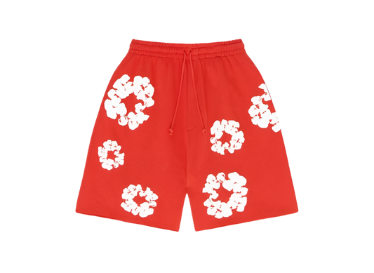 DENIM TEARS The Cotton Wreath Shorts ‘Red’